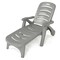 Adjustable Patio Chaise Lounge Chair 5 Position Folding with Wheels
